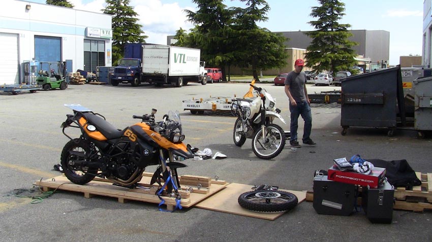 Importing Motorbikes into Canada by Air - Putting motorcycles back together after shipping them to vancouver
