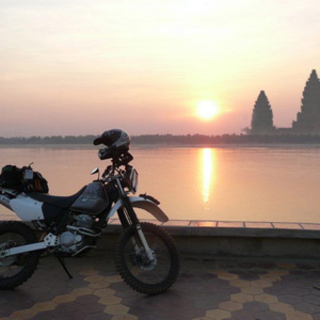 Cambodia Motorbike Tours - Angkor Sunset