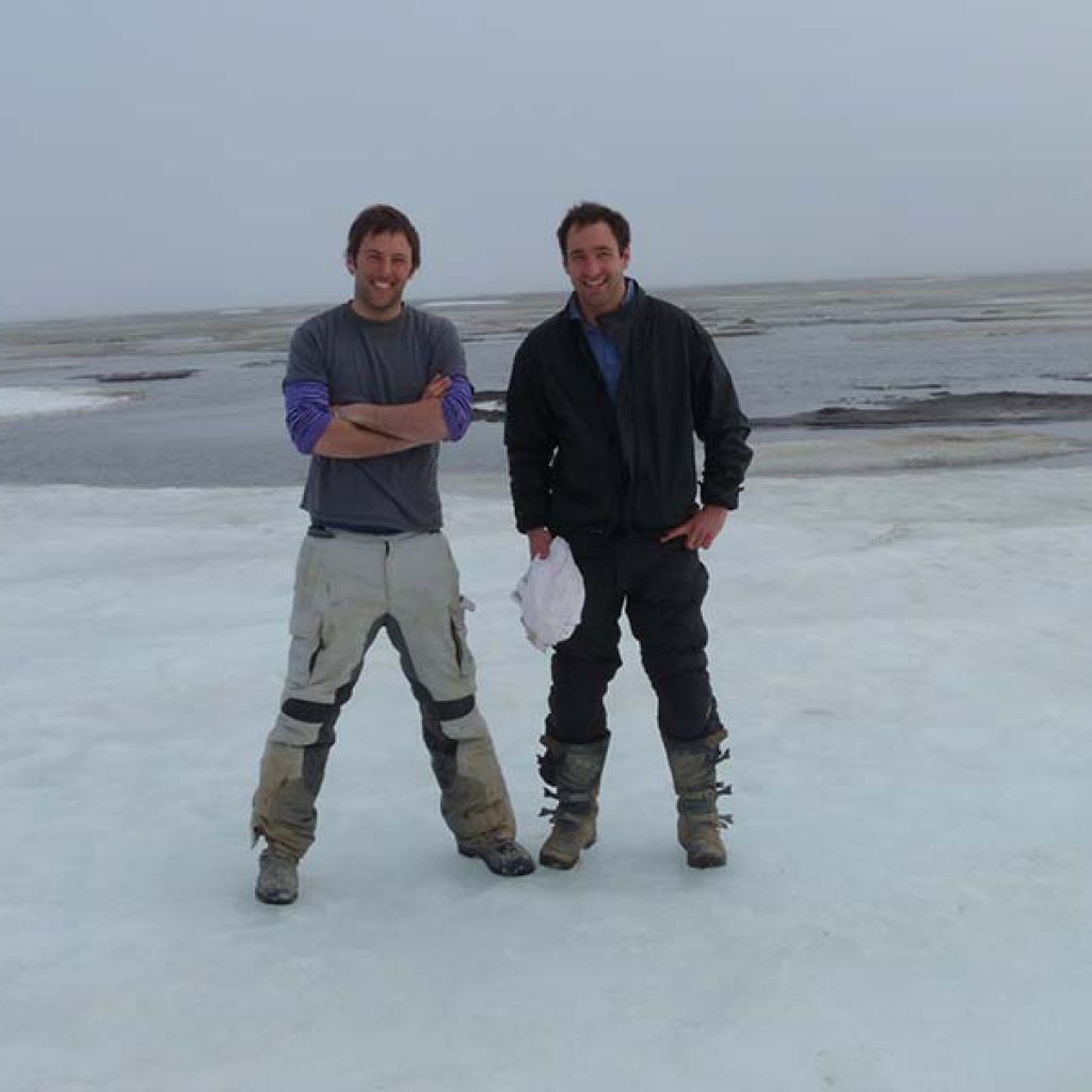 Standing on the Ice at the Arctic Ocean north of Deadhorse