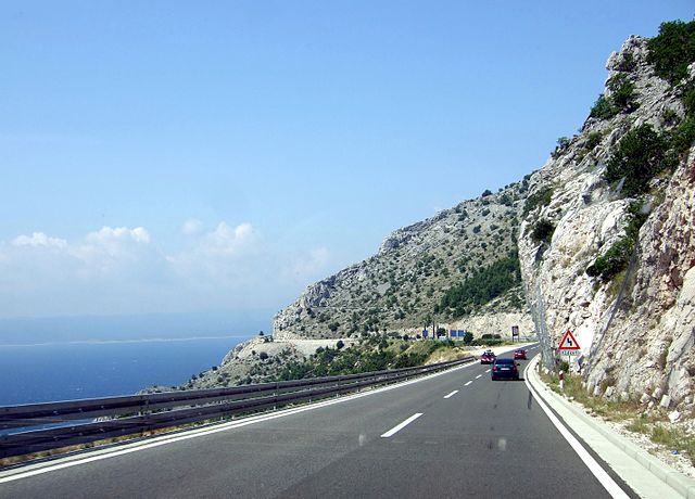 The Adriatic coast road