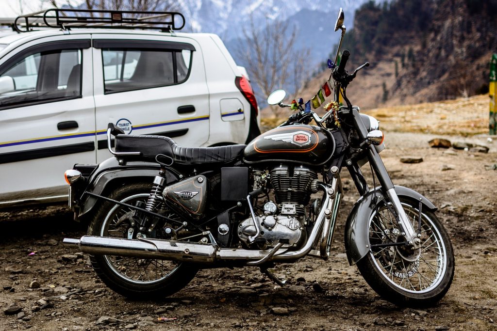 Motorcycle Touring in India - Royal Enfield Bullet in Manali