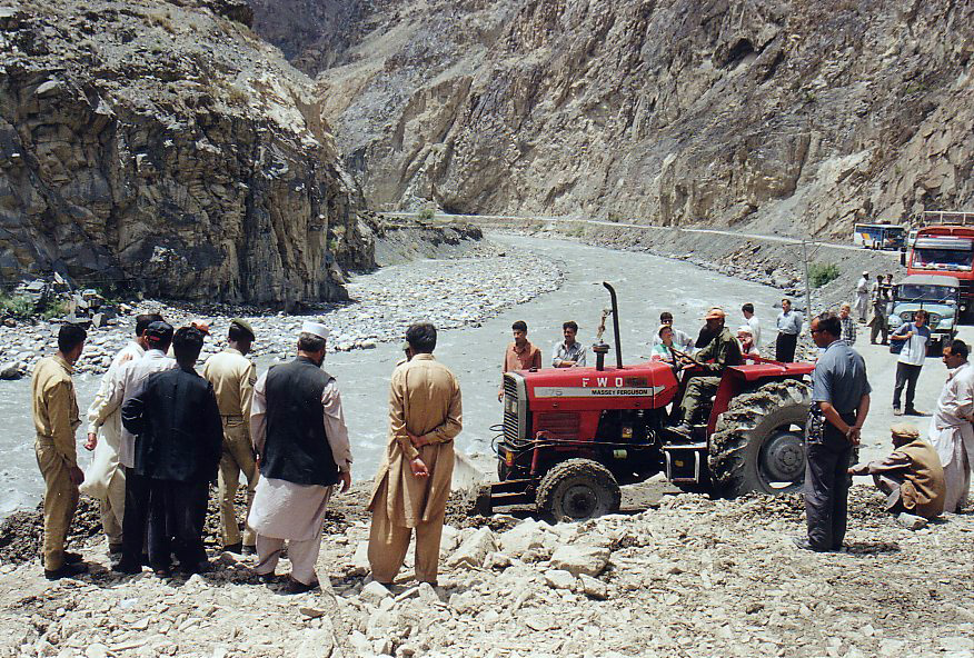 Landslide on Karakoram Highway