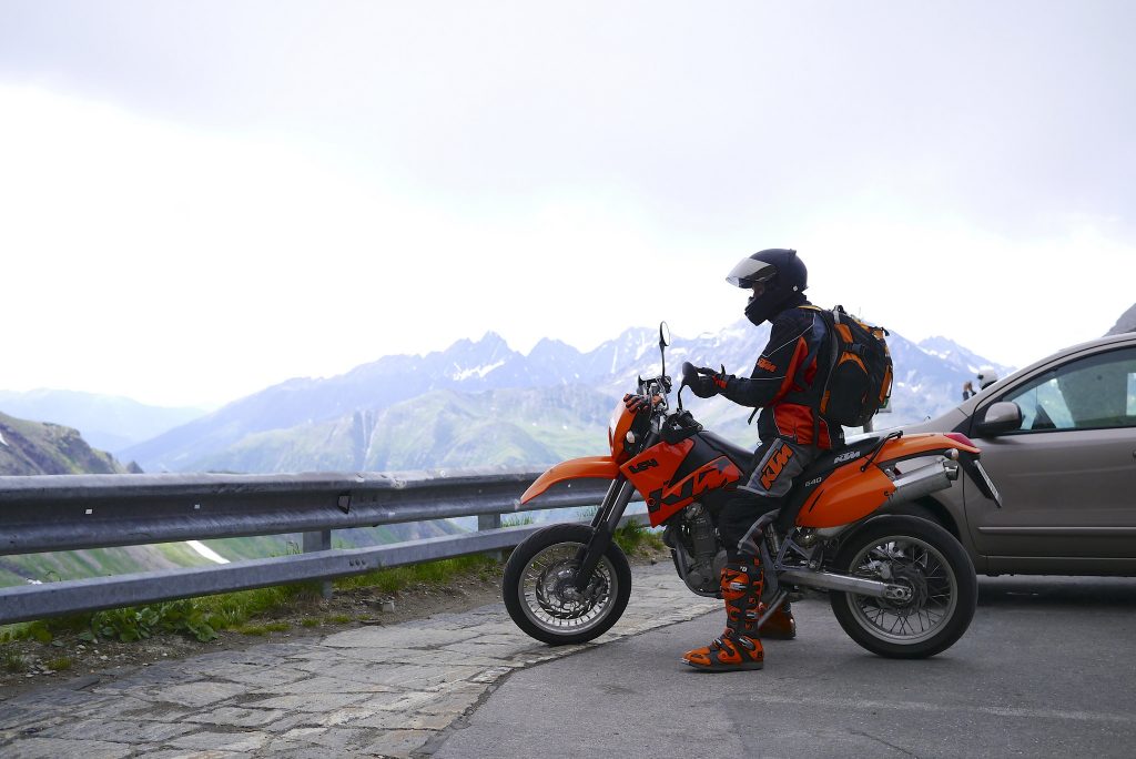 Grossglockner High Alpine Road - Red Biker.jpg
