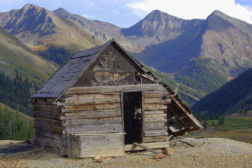 Animas Forks Shack on the Alpine Scenic Loop Byway