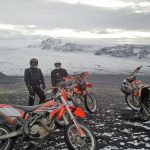 Riding in the snow in Iceland