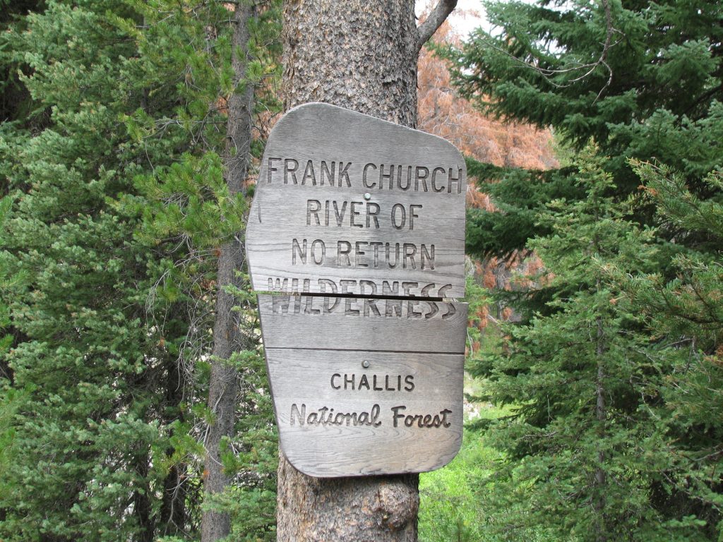 Magruder Corridor-USA-Frank Church River of No Return Sign