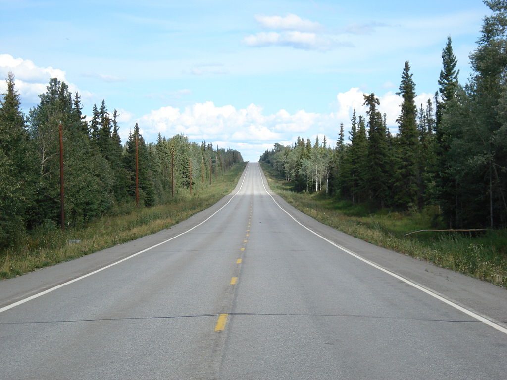Alaska Highway - Canada - Desolate Section of Highway